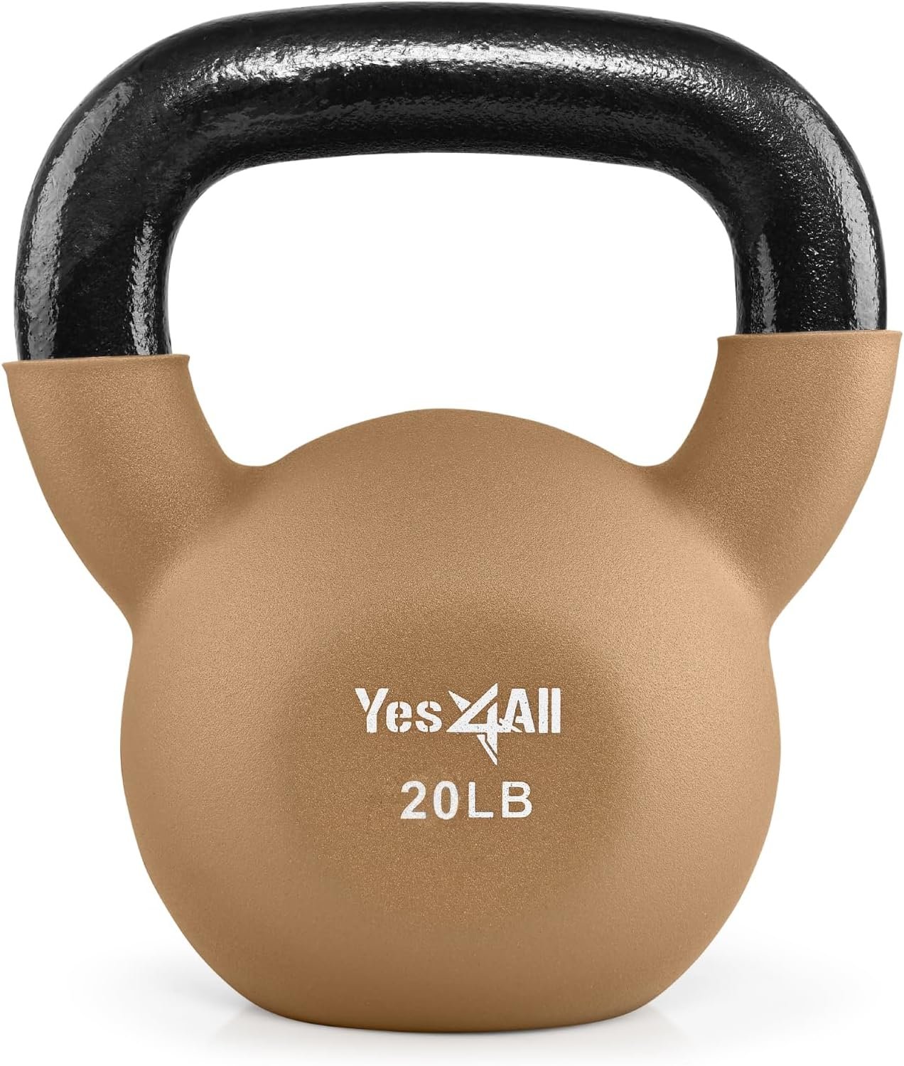 Yes4All Kettlebell, 5-65 LB Neoprene Coated Cast Iron Kettle...