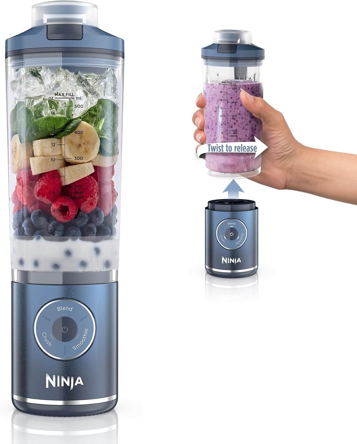 Ninja Blast Max, Portable Blender + Twist & Go, Persona...