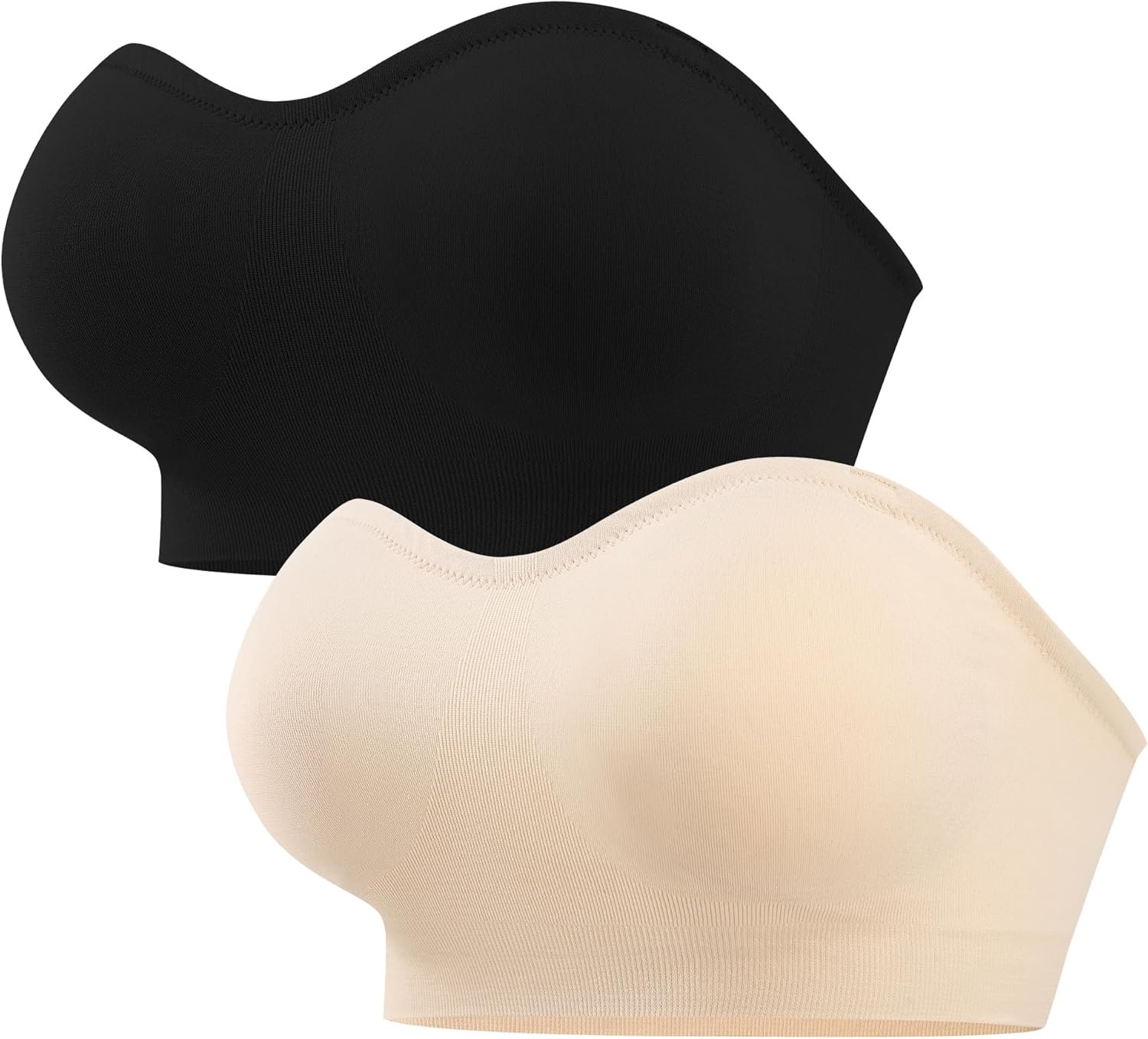 ANGOOL Strapless Bras for Women Wirefree Non-Slip Tube Top I...