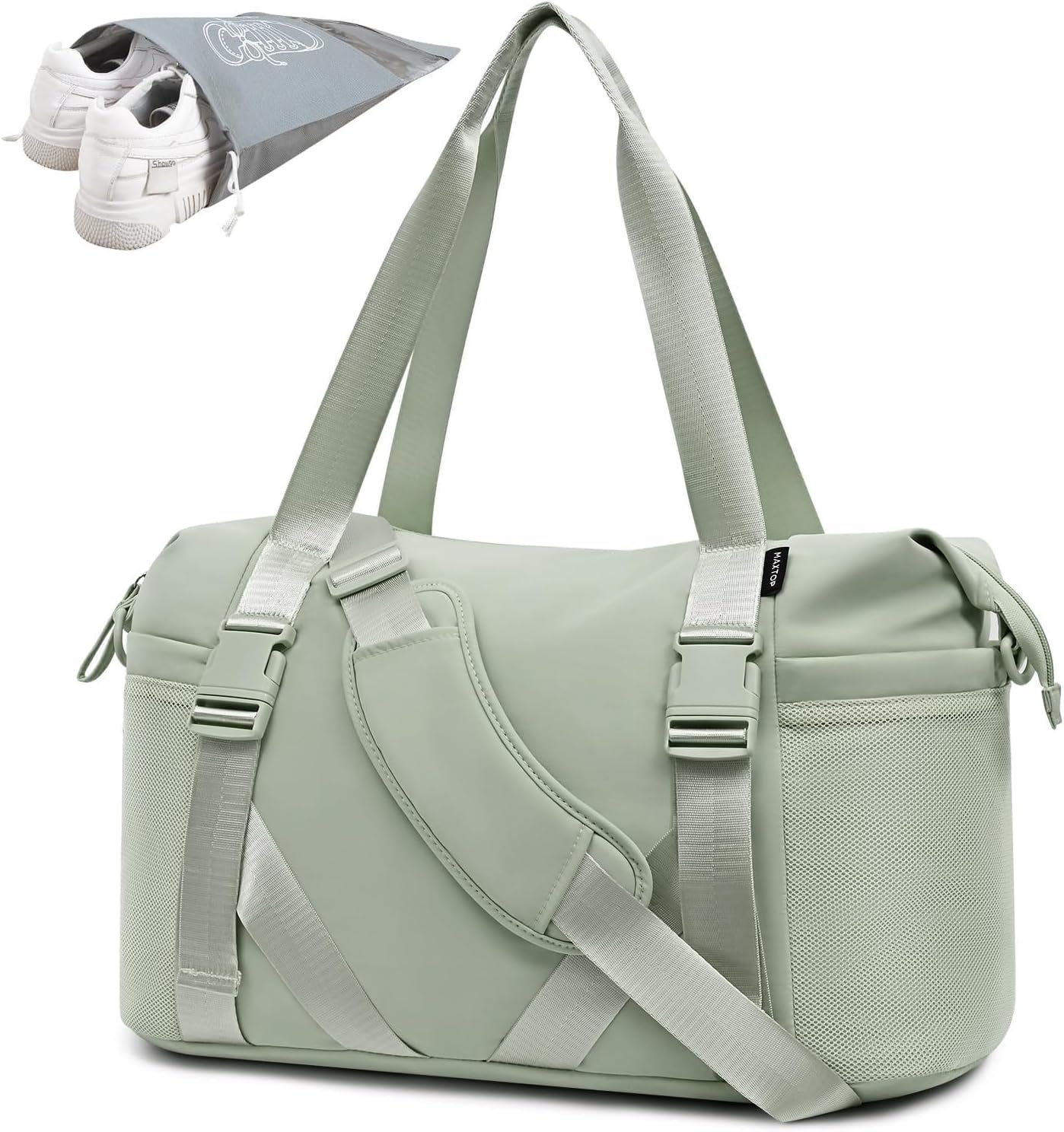 MAXTOP Women’s Gym Yoga Duffle Bag with Shoe Pouch,Mul...