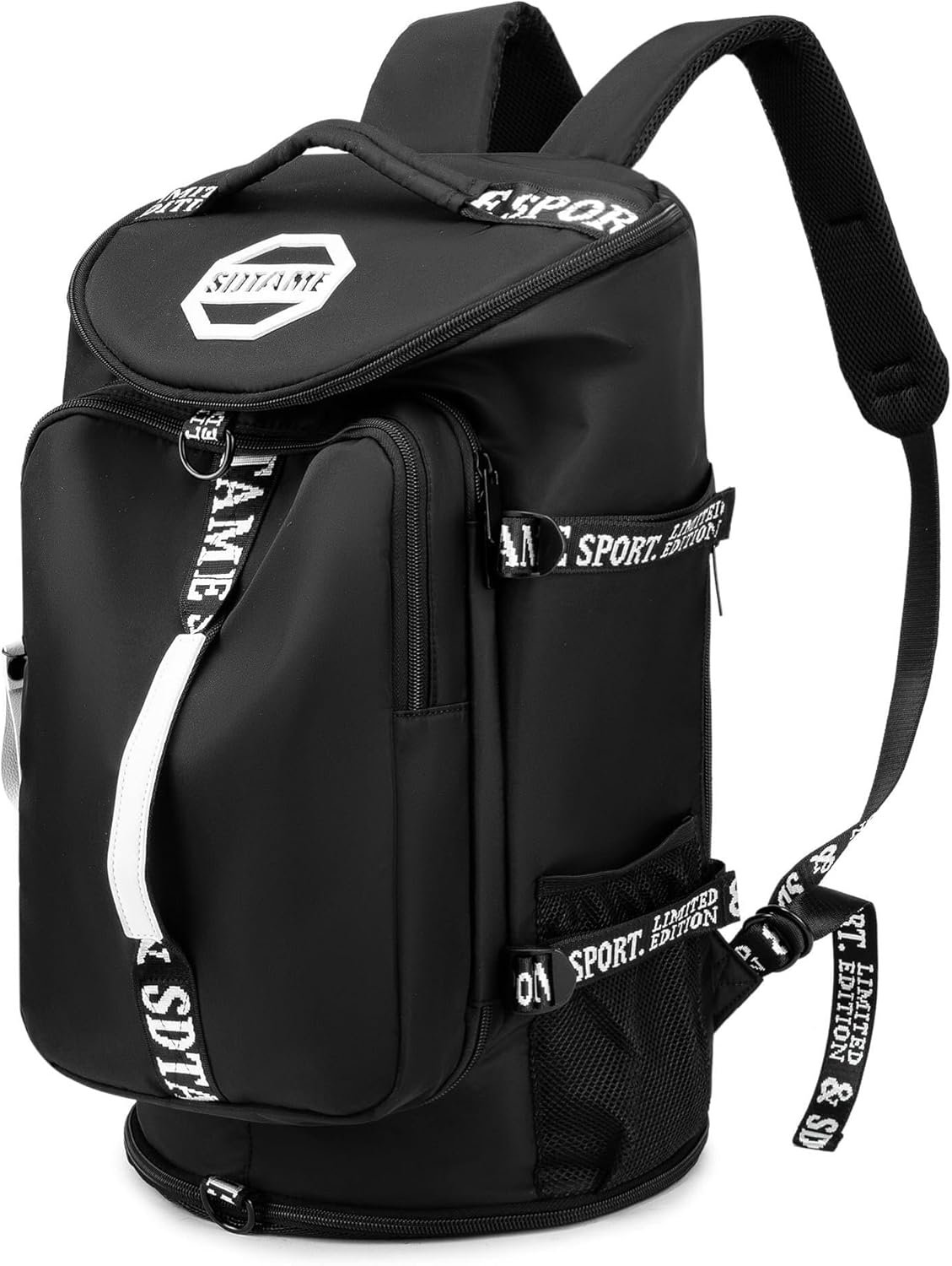 Gym Duffle Bag Backpack with Shoe Compartment,4 ways Travel ...