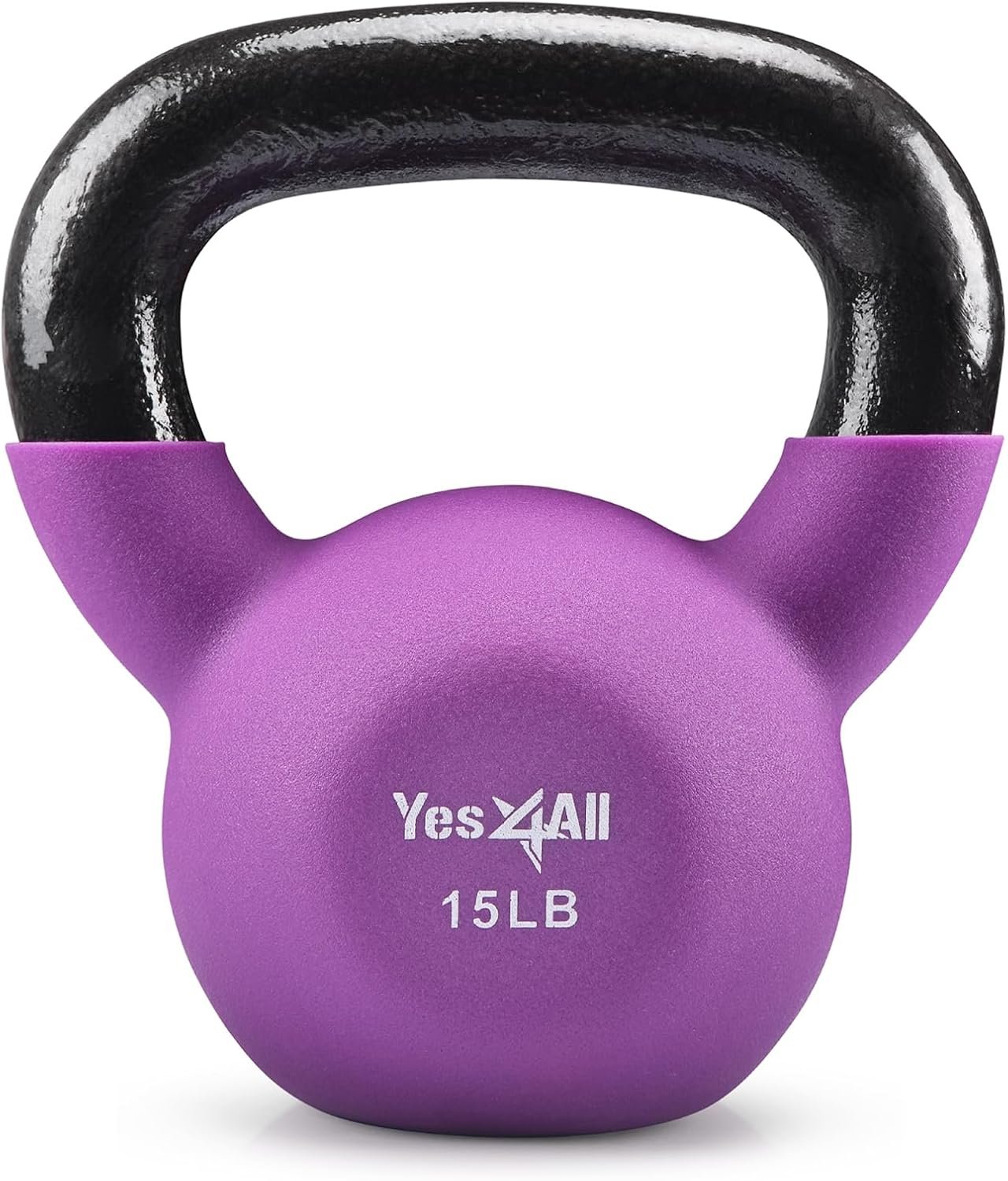 Yes4All Kettlebell, 5-65 LB Neoprene Coated Cast Iron Kettle...