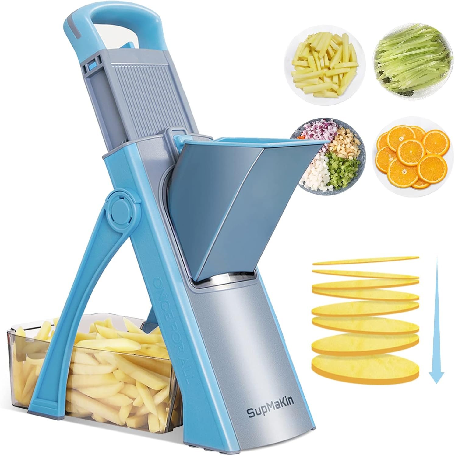 SupMaKin Upgrade Safe Mandoline Slicer Plus, Vegetable Chopp...