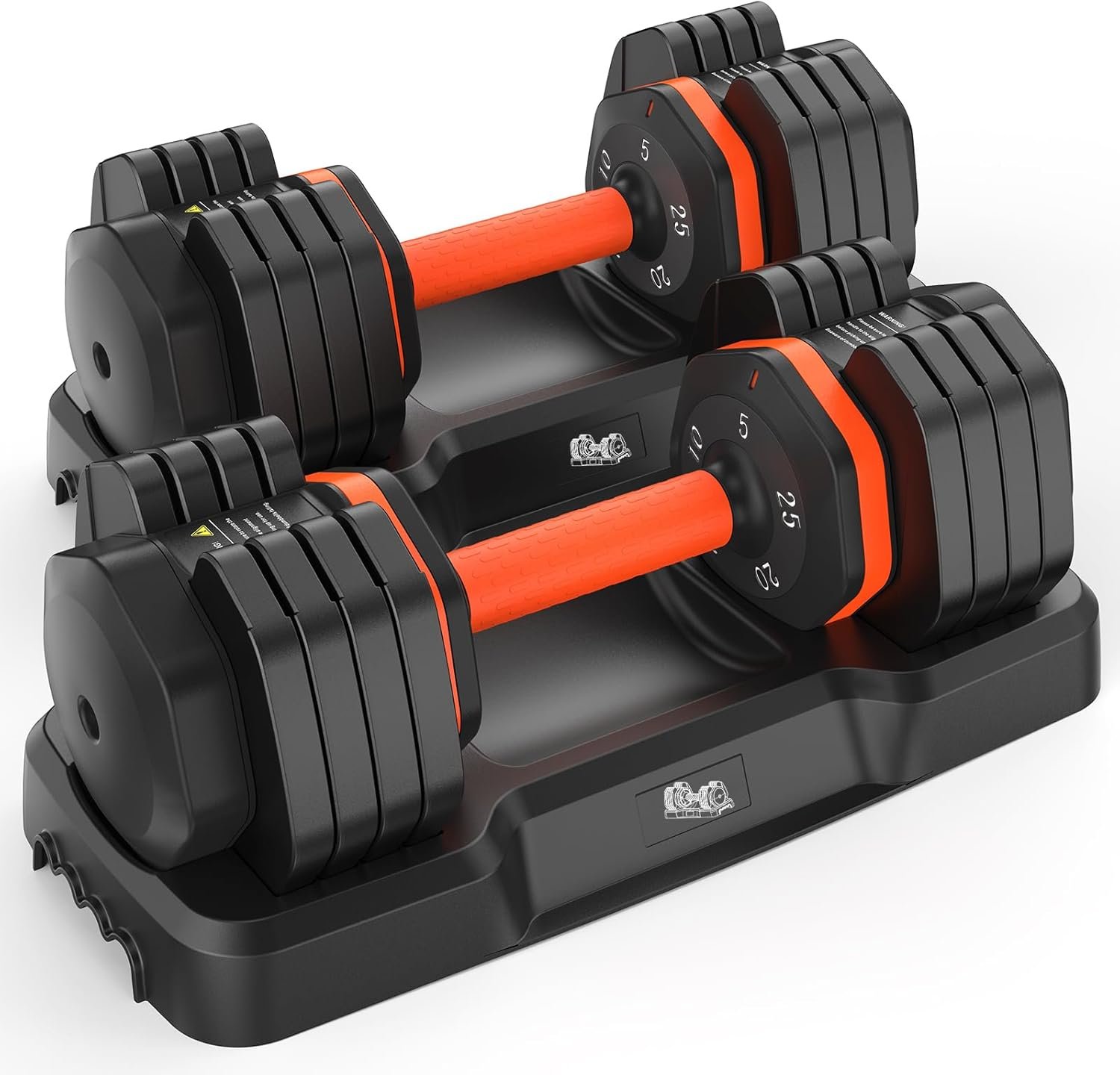 25LB 55LB Adjustable Dumbbells Set, 5LB to 25LB Dumbbell Pai...