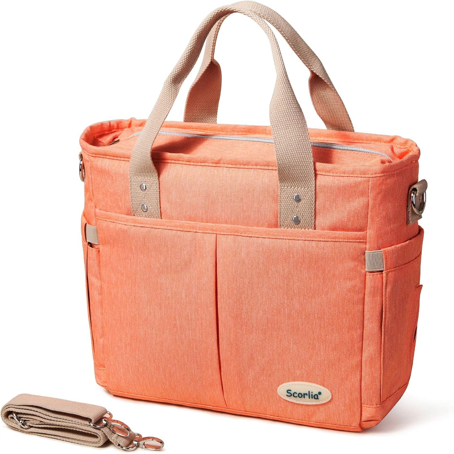 Scorlia Insulated Lunch Bag, Large Lunch Tote Bag With Remov...