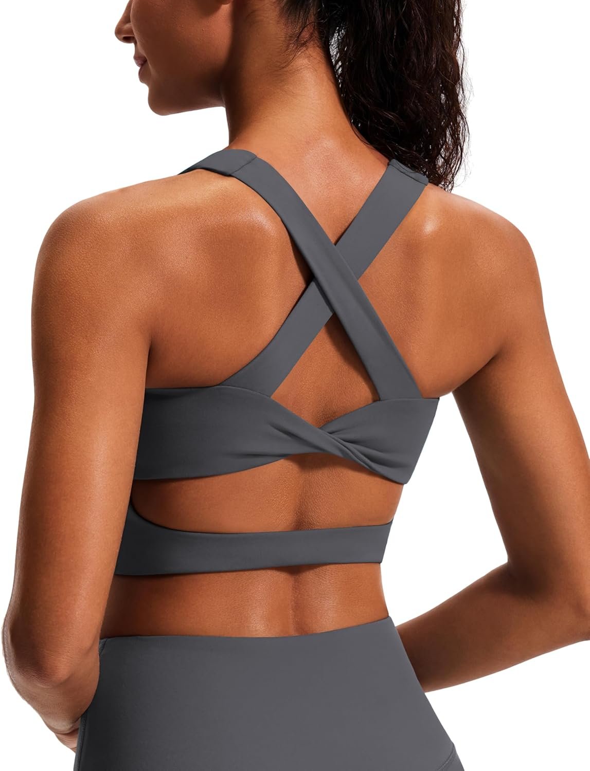 Sports Bras for Women Criss-Cross Back Padded Workout Tank T...