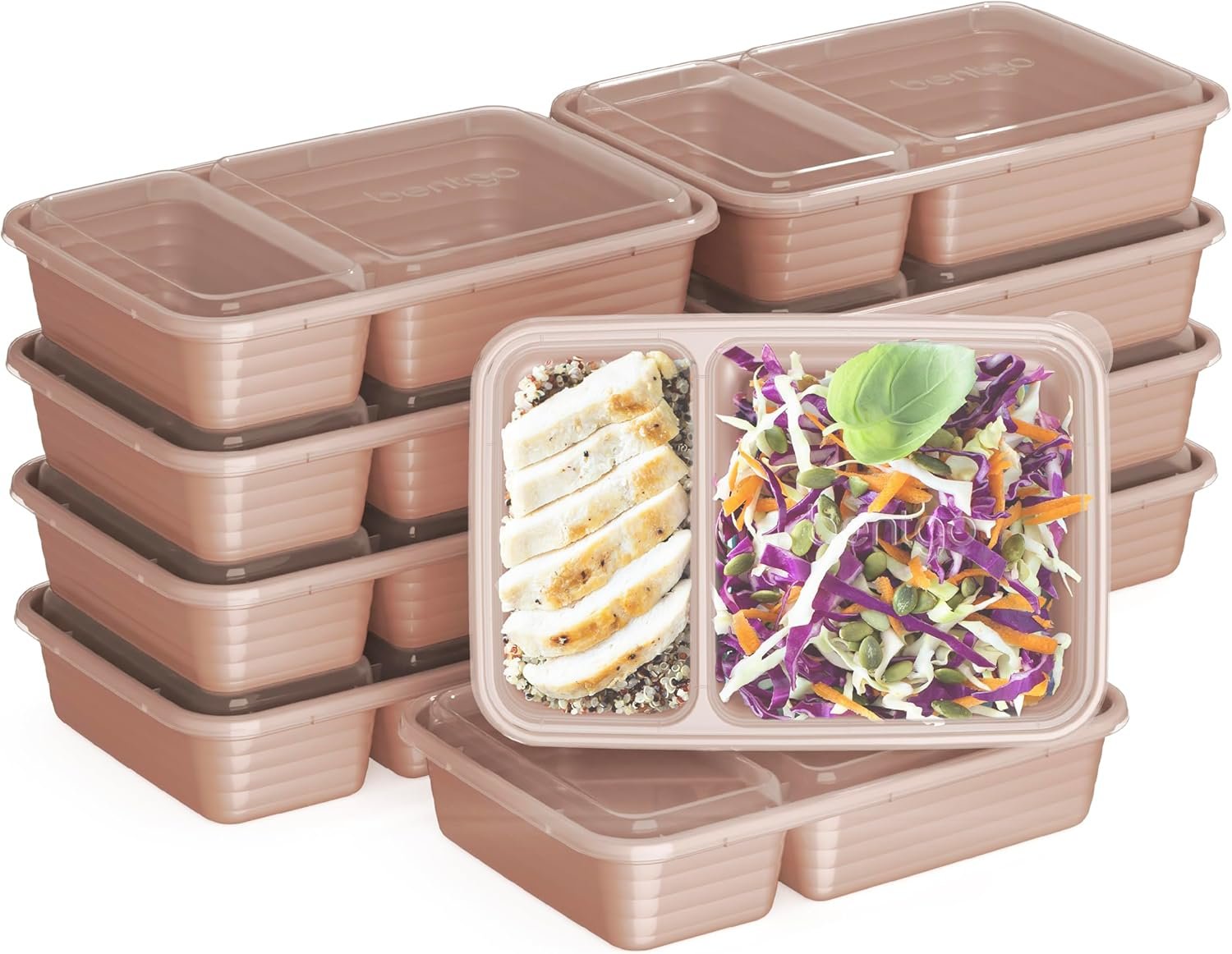 Bentgo Prep – 20-Piece 2-Compartment Reusable Meal Pre...