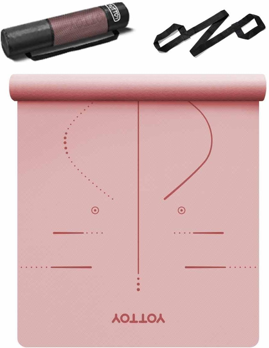 YOTTOY Yoga Mat, 72″x 32″x1/3″ Extra Wide ...