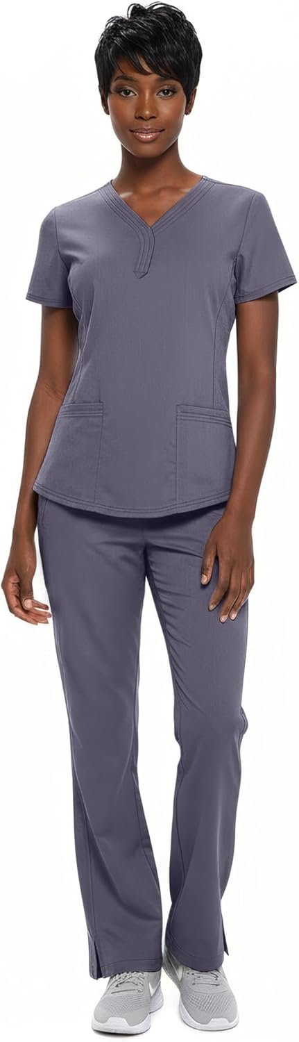 Natural Uniforms Women's Ultra Soft Y-Neck Scrub Set 8200-9200