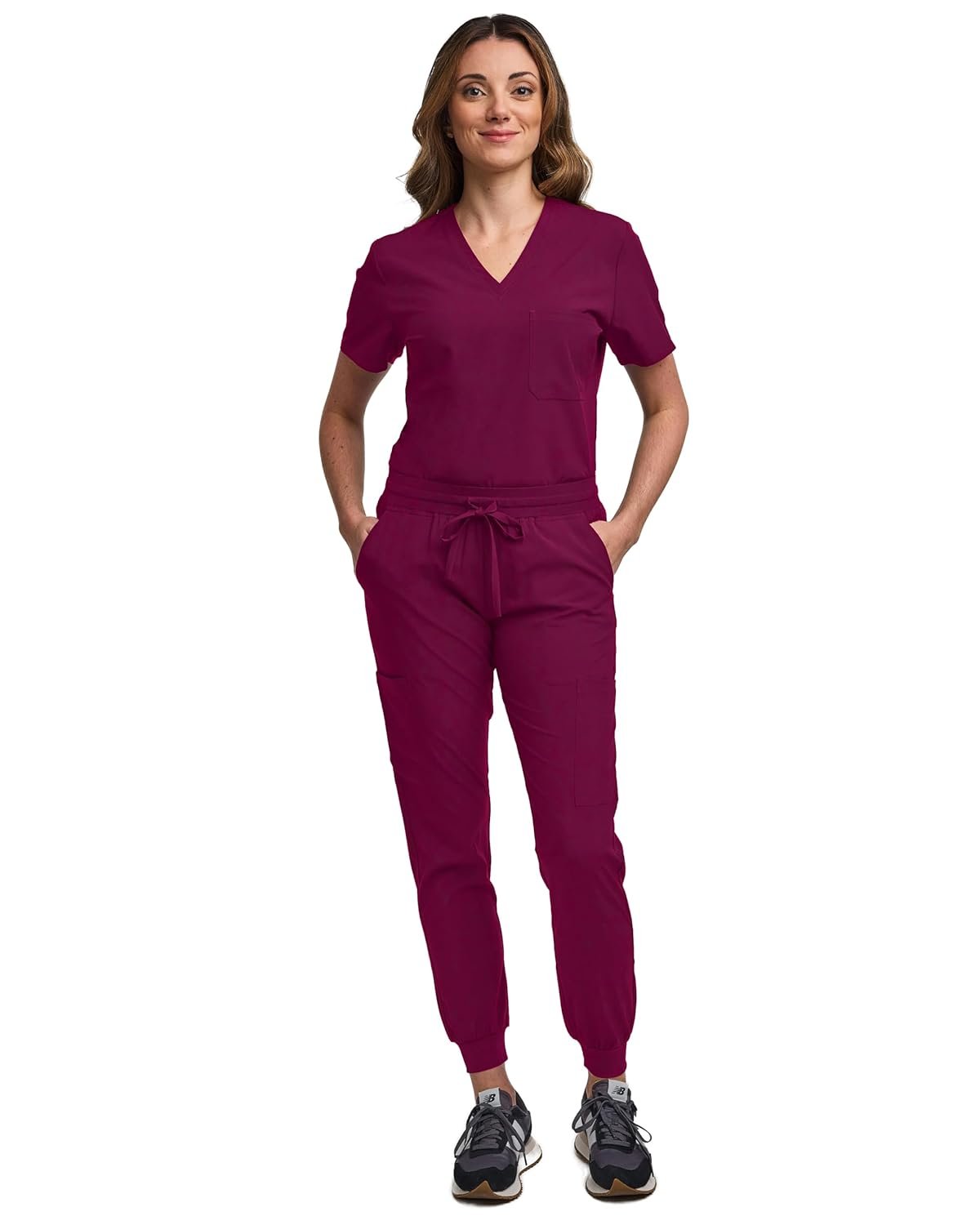 Green Town Scrubs for Women Scrub Set – Jogger Pant an...
