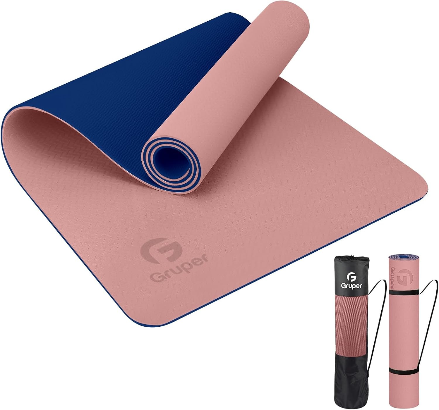 Yoga Mat Non Slip, Eco Friendly Fitness Exercise Mat with Ca...