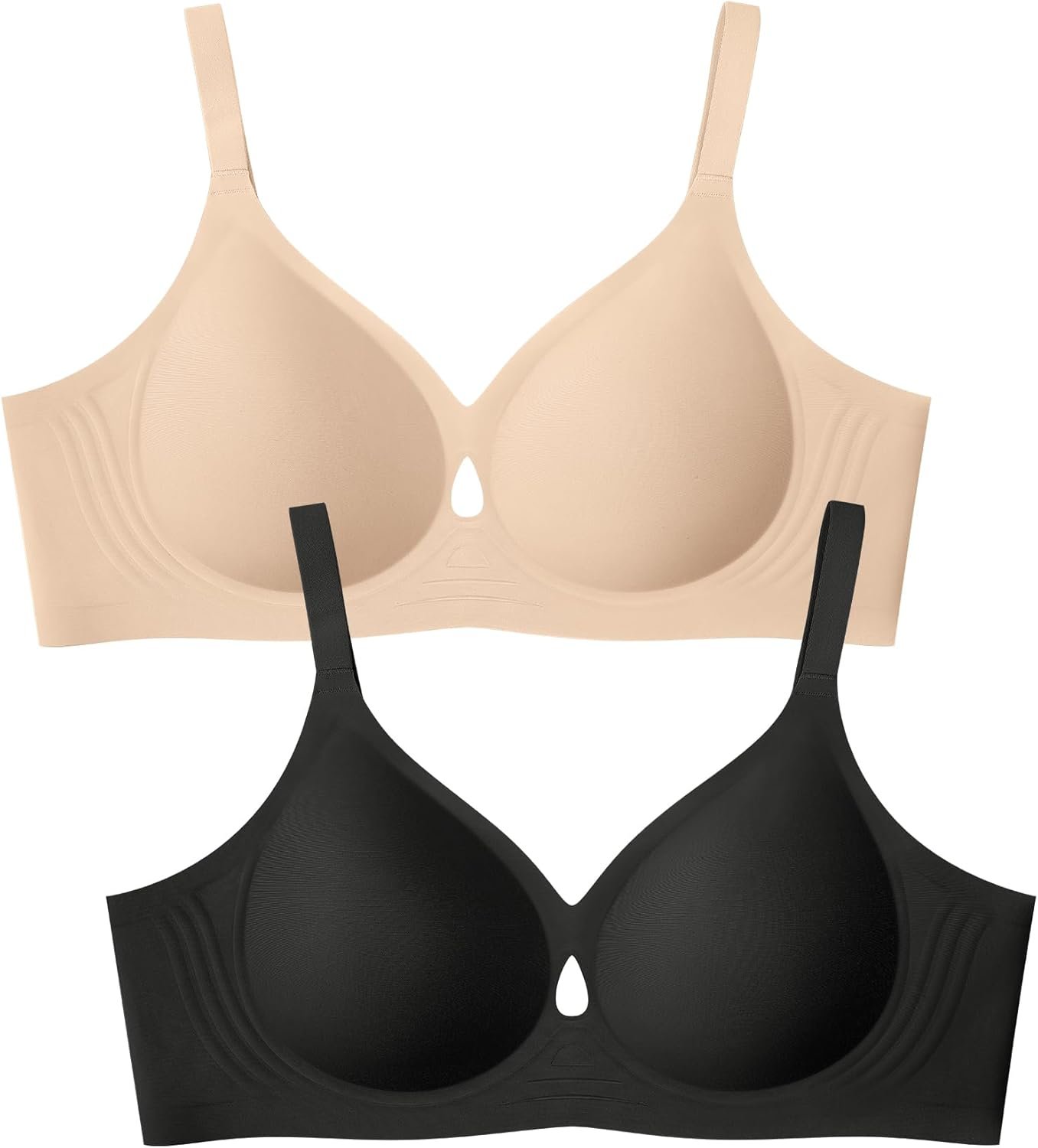 Wireless Bras for Women No Underwire Jelly Bras Seamless Pus...