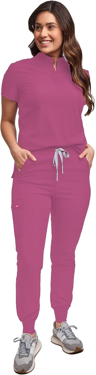 Green Town Scrubs for Women Scrub Set – Slim Fit Jogge...