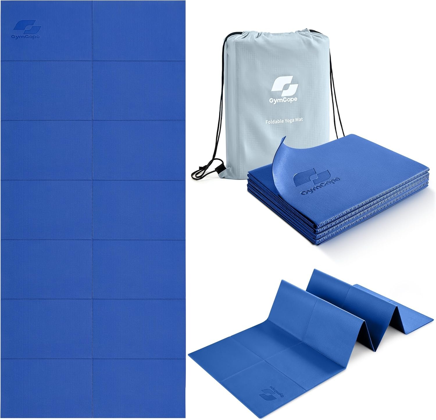 Foldable Yoga Mat for Travel, 68″x24″ Folding Tr...