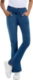 Women’s High Waisted Crossover Butt-Lifting V-Waisted Flare Jeans Yoga Denim Pants with Double Pockets
