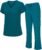 Natural Uniforms Women’s Cool Stretch V-Neck Top and Cargo Pant Scrub Set with Regular and Petite Sizes