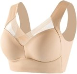 Bras for Women Seamless Sexy Push Up Wireless Bra Posture Correcting Bra for Seniors Plus Size Ice Silk Gathering Bra
