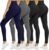 NexiEpoch 4 Pack Leggings for Women – High Waisted Tummy Control Soft Black Capri Yoga Pants with Pockets for Workout