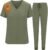 M&M SCRUBS Women’s Jogger Scrub Set Cool Stretch Nursing Uniform Top & Jogger Pant