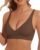 Deep V Bra Low Cut Sexy Push Up Bralette Seamless Comfy Smoothing Wireless Bras for Women Pack of Padded Bralettes