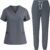 Scrubs for Women Set, Stretch V-Neck Scrub Top & Jogger Pant Nursing Uniforms Scrubs Sets Breathable Casual Outfits