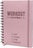 Hardcover Workout Planner Fitness Journal for Women & Men – A5(5.7″ x 8.3″) Sturdy Workout Log Book to Track Gym & Home Workouts – Pink