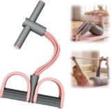 Pedal Resistance Bands with Handles, 2026 Upgrade Multifunction Tension Rope, 6-Tube Elastic Yoga Pedal Puller Resistance Band, Natural Rubber Foot Pedal Bands for Abdomen, Waist, Arm, Leg
