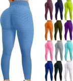 Famous TikTok Leggings, Yoga Pants for Women High Waist Tummy Control Booty Bubble Hip Lifting Workout Running Tights