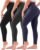 3 Pack Leggings for Women High Waisted No See-Through Tummy Control Soft Yoga Pants Womens Workout Athletic Running Leggings