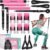 Pilates Bar Kit with Resistance Bands, Multifunctional Pilates Bar for Women & Men with Heavy-Duty Metal Adjustment Buckle, Pilates Home Equipment for Full BodyWorkouts