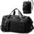 Eslcorri Gym Duffle Bag for Women Men, Sports Backpack with Wet & Shoe Compartment, Fitness Overnight Weekender Bag for Yoga, Swim, Travel (Style B, Black)