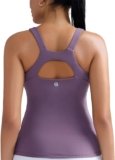 RUNNING GIRL Workout Tops for Women,Racerback Tank Tops with Built in Bras,Padded Sports Bra Yoga Tank Athletic Tops