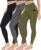 MIRITY High Waist Yoga Leggings with Pockets for Women – Buttery Soft Workout Stretchy Yoga Pants Pack of 3