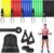 Resistance Bands Set, Workout Bands with Handles, Door Anchor, Ankle Straps and Carry Bag, Exercise Bands for Shape Body and Home Workouts