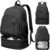 Gym Backpack for Women Men, Lightweight Gym Bag with Shoe Compartment, Waterproof Sports Backpack with Wet Pocket, Black