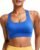RUNNING GIRL High Impact Sports Bras for Women – Scoop Neck Strappy Sports Bra High Support Moulded Cup Workout Bra
