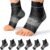 Plantar Fasciitis Sock (6 Pairs) for Men and Women, Compression Foot Sleeves with Arch and Ankle Support (Black, Large)