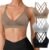 VEQING Seamless V-Neck Women Sports Bras, Padded Cross Back Wireless Low Impact Workout Yoga Bras for Small Chests, 3 Pack