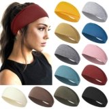 AKTVSHOW Headbands for Short Hair – Elastic Non-Slip Workout Sports Yoga Head Bands, Wide Thick Sweat Hair Wraps for Girls, 12 Pack