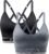 ANGOOL Strappy Sports Bra for Women, Longline Medium Support Yoga Bra Wirefree Padded Sports Bra with Adjustable Straps